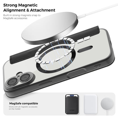 Калъф MagSafe за Apple iPhone 17 Pro, Techsuit, SmartMag Book, Черен