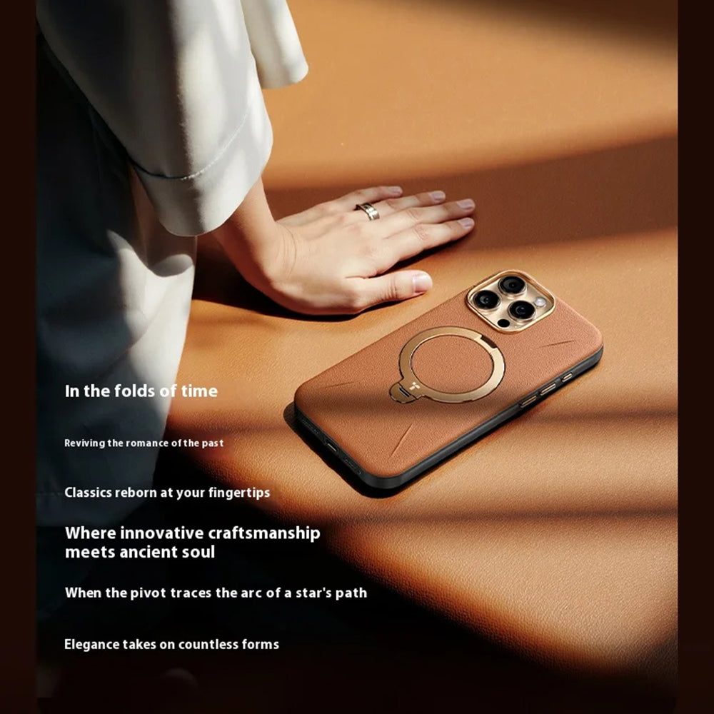 Калъф MagSafe за Apple iPhone 17 Pro, Torras, QPRO Leather, Кафяв