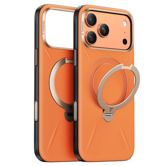 Калъф MagSafe за Apple iPhone 17 Pro, Torras, QPRO Leather, Оранжев