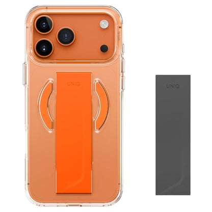 MagSafe Case for Apple iPhone 17 Pro, UNIQ, Heldro Air MagClick, Transparent Orange