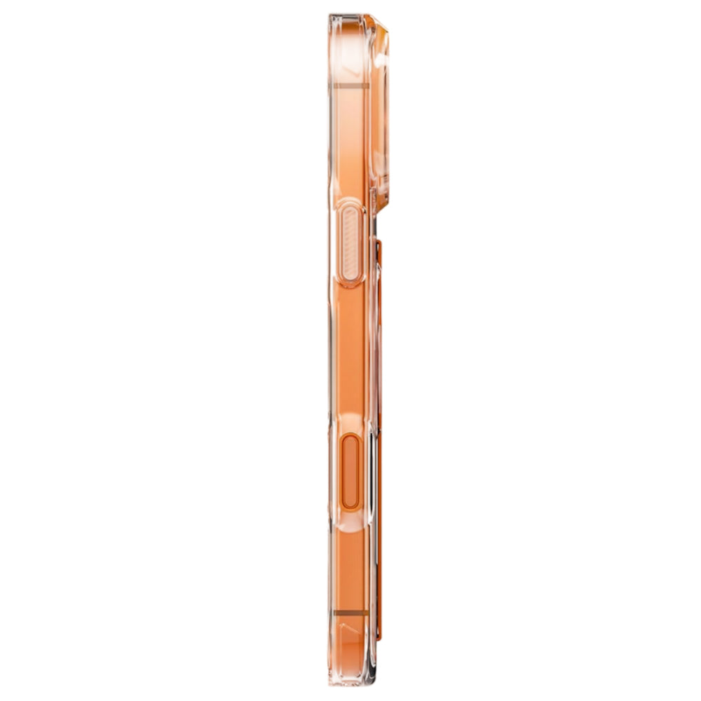MagSafe Case for Apple iPhone 17 Pro, UNIQ, Heldro Air MagClick, Transparent Orange