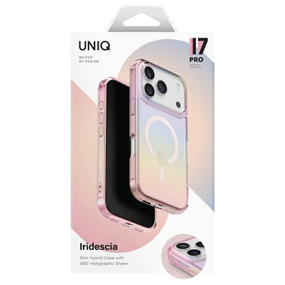 Калъф MagSafe за Apple iPhone 17 Pro, UNIQ, Iridescia MagClick, Пастелно синьо