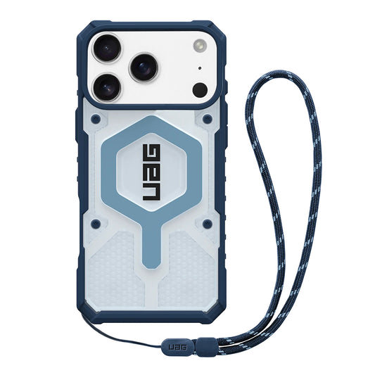 Калъф MagSafe за Apple iPhone 17 Pro, Urban Armor Gear, Pathfinder Clear with Lanyard, Син