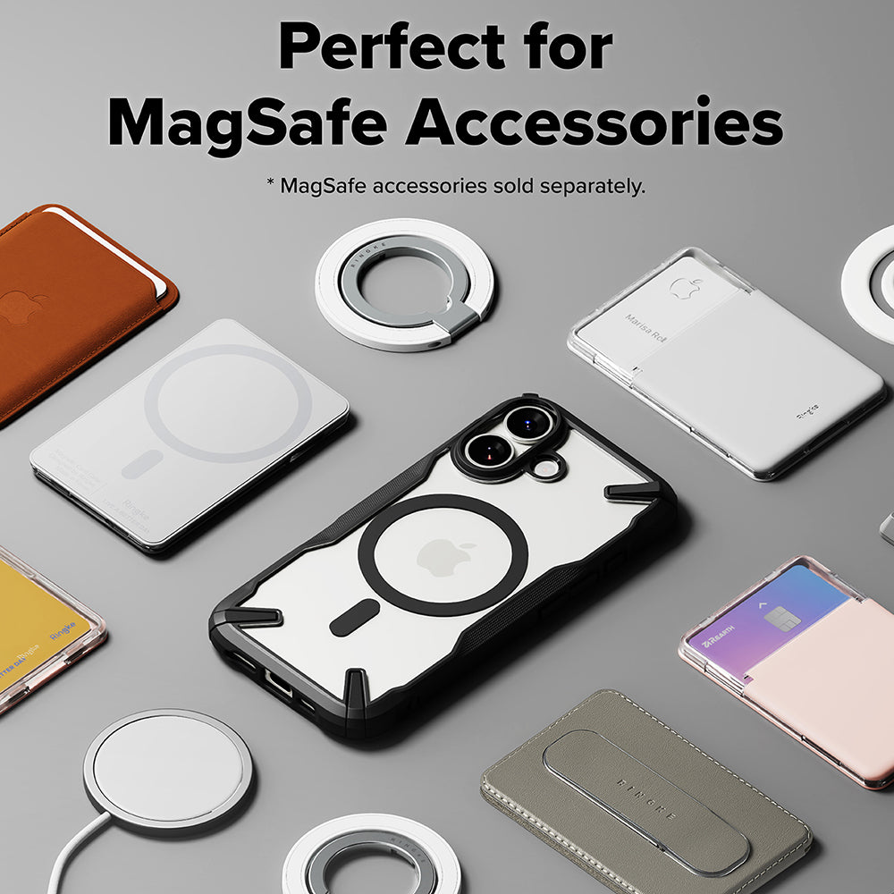 Калъф MagSafe за Apple iPhone 17, Ringke, Fusion X, Черен