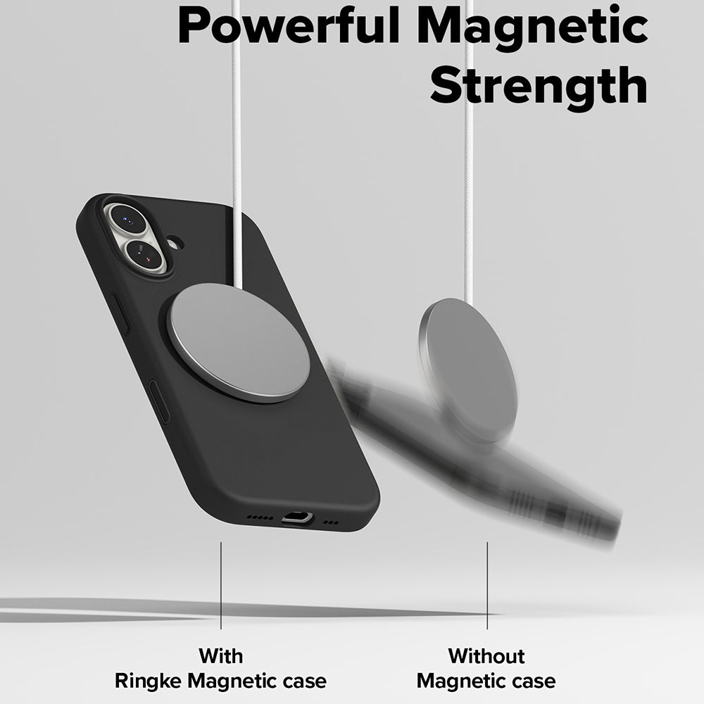 Калъф MagSafe за Apple iPhone 17, Ringke, Силикон, Черен