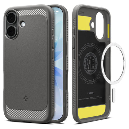 Калъф MagSafe за Apple iPhone 17, Spigen, Rugged Armor, Сив