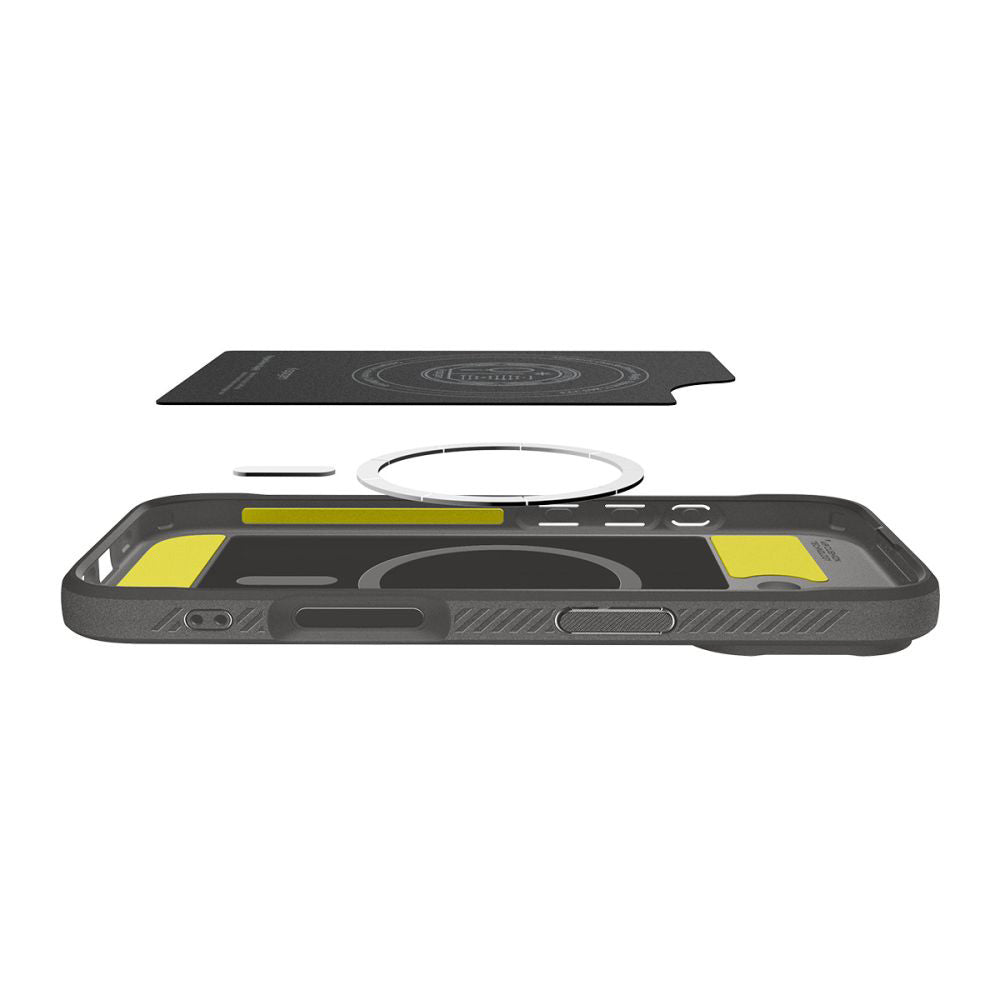 Калъф MagSafe за Apple iPhone 17, Spigen, Rugged Armor, Сив