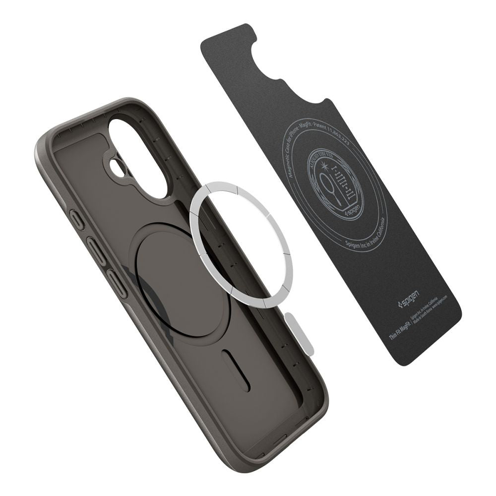 Калъф MagSafe за Apple iPhone 17, Spigen, Thin Fit, Сив