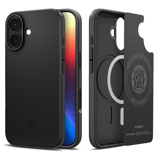 Калъф MagSafe за Apple iPhone 17, Spigen, Thin Fit, Черен
