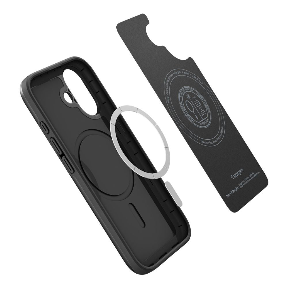 Калъф MagSafe за Apple iPhone 17, Spigen, Thin Fit, Черен
