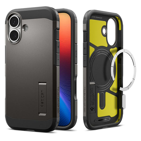 Калъф MagSafe за Apple iPhone 17, Spigen, Tough Armor T, Сив ACS10392