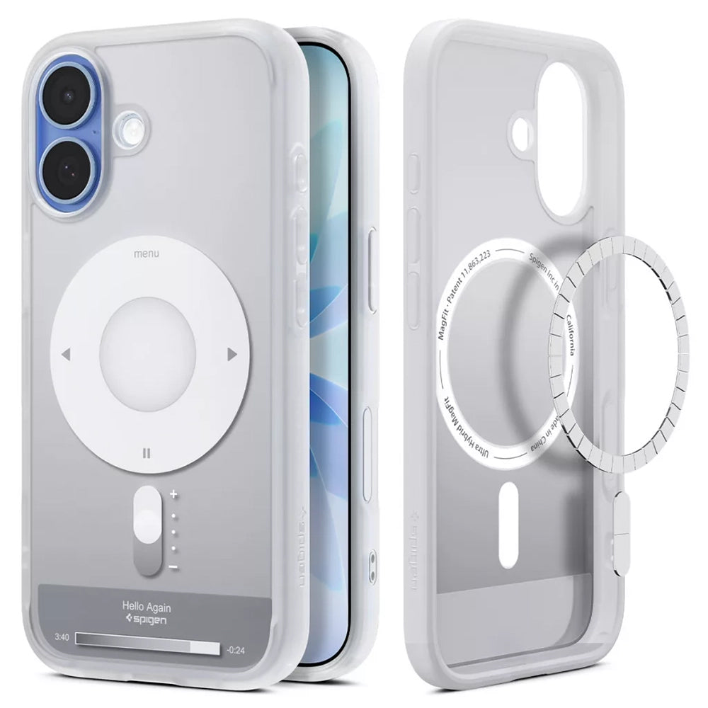 Калъф MagSafe за Apple iPhone 17, Spigen, Ultra Hybrid Classic, Сребрист