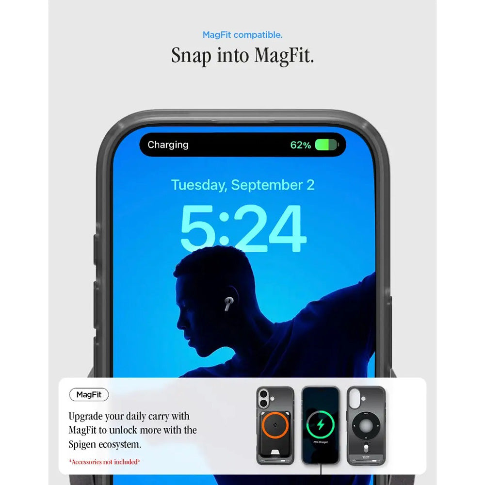 Калъф MagSafe за Apple iPhone 17, Spigen, Ultra Hybrid Classic, Черен
