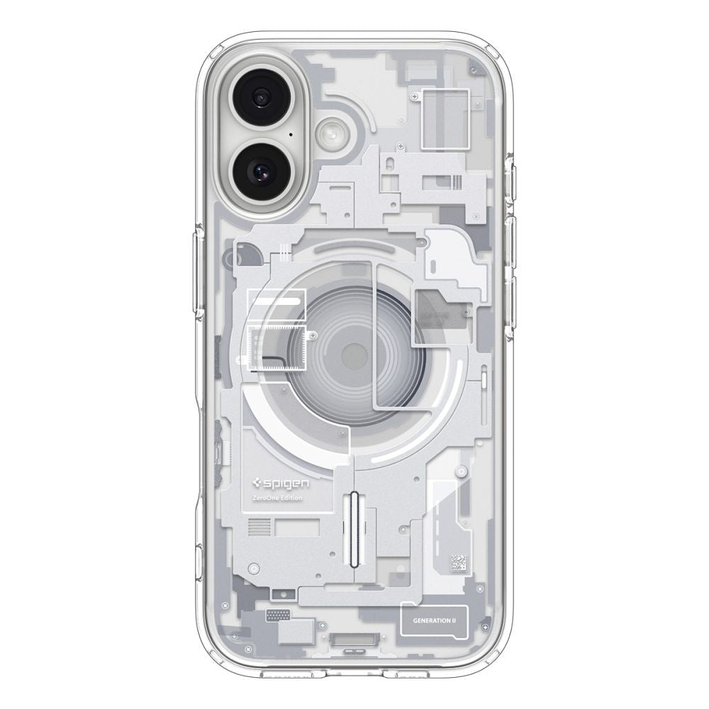 Калъф MagSafe за Apple iPhone 17, Spigen, Ultra Hybrid Zero One, Бял