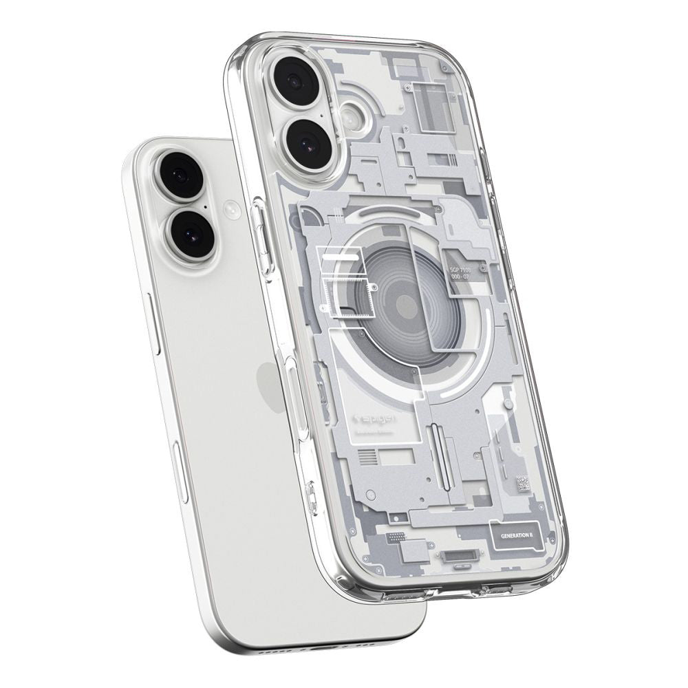 Калъф MagSafe за Apple iPhone 17, Spigen, Ultra Hybrid Zero One, Бял