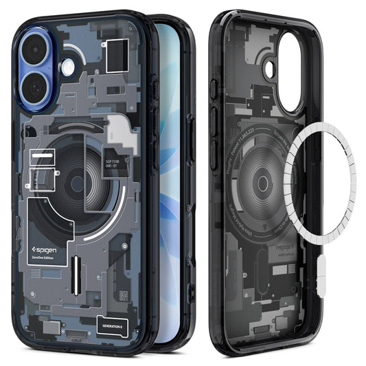 Калъф MagSafe за Apple iPhone 17, Spigen, Ultra Hybrid Zero One, Черен