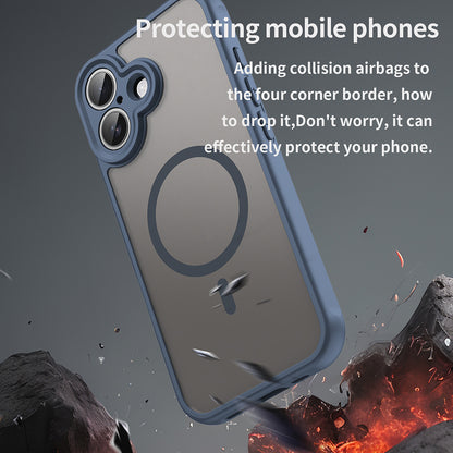 Калъф MagSafe за Apple iPhone 17, Techsuit, HaloFrost II, Тъмносин