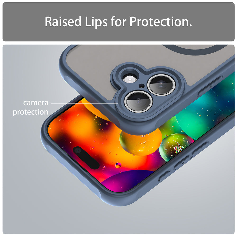 Калъф MagSafe за Apple iPhone 17, Techsuit, HaloFrost II, Тъмносин