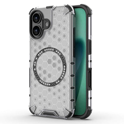 Калъф MagSafe за Apple iPhone 17, Techsuit, HoneyComb Shield, Бял