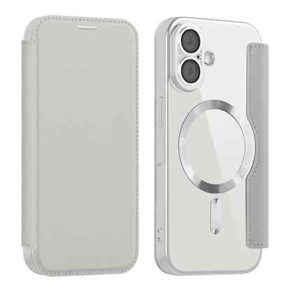 Калъф MagSafe за Apple iPhone 17, Techsuit, SmartMag Book, Сив