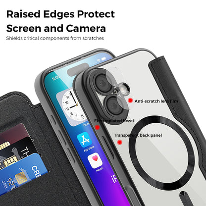 Калъф MagSafe за Apple iPhone 17, Techsuit, SmartMag Book, Лилав