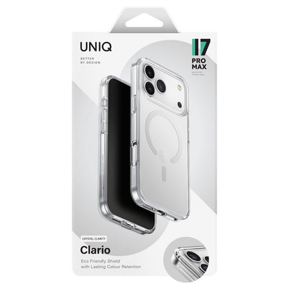 Калъф MagSafe за Apple iPhone 17, UNIQ, Clario MagClick, Прозрачен