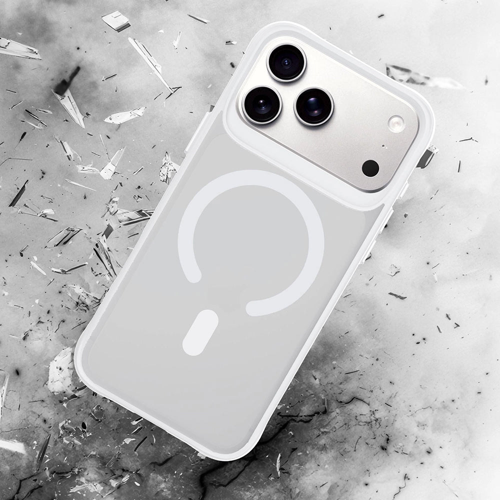 Калъф MagSafe за Apple iPhone 18 Pro / 17 Pro, 3MK, Smoke MagCase, бял