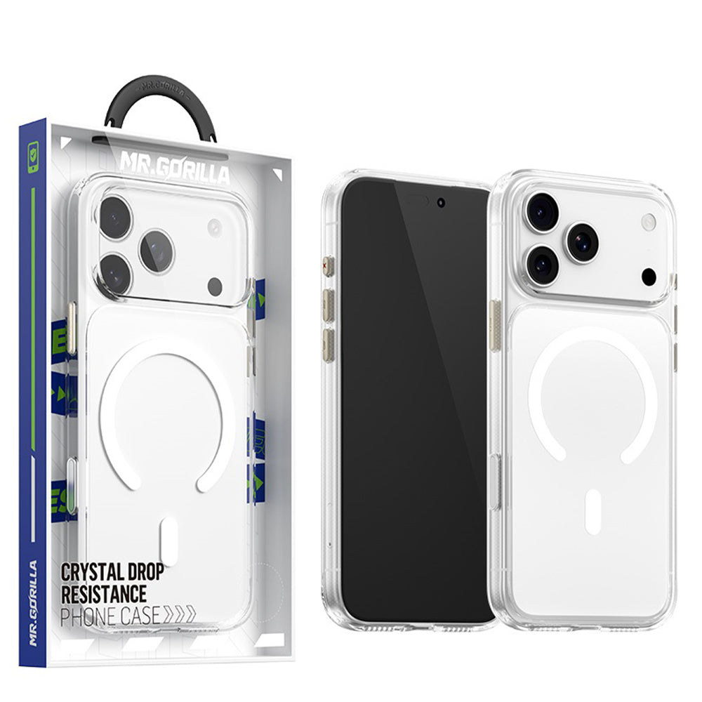 Калъф MagSafe за Apple iPhone 18 Pro / 17 Pro, Blueo, Crystal+ Anti-Drop, прозрачен