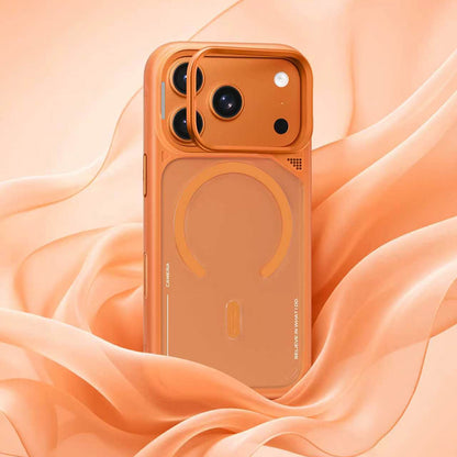 MagSafe Case for Apple iPhone 18 Pro / 17 Pro, Blueo, Heat Dissipation Stand, Satin Orange