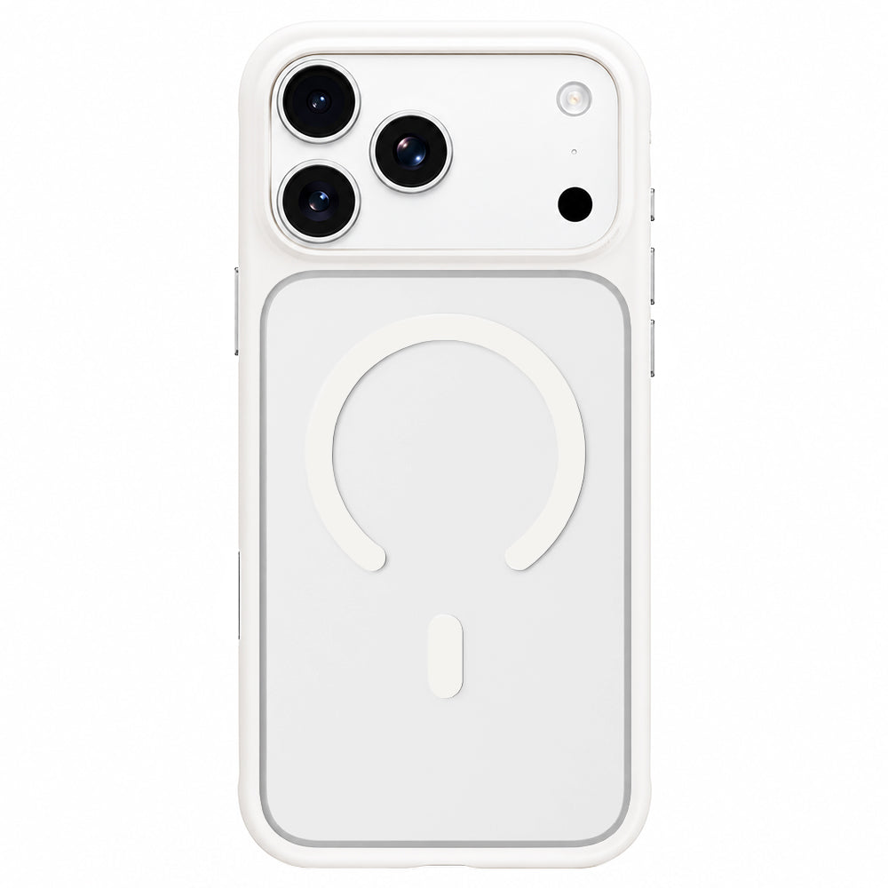 Калъф MagSafe за Apple iPhone 18 Pro / 17 Pro, Blueo, щадящ кожата, против изпускане, сатенено бял