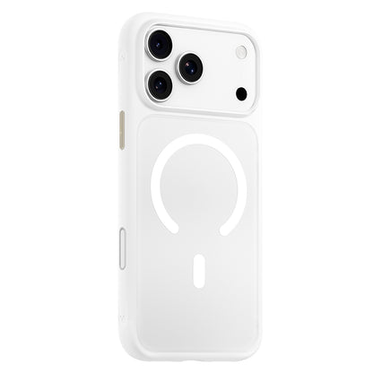 Калъф MagSafe за Apple iPhone 18 Pro / 17 Pro, Blueo, щадящ кожата, против изпускане, сатенено бял