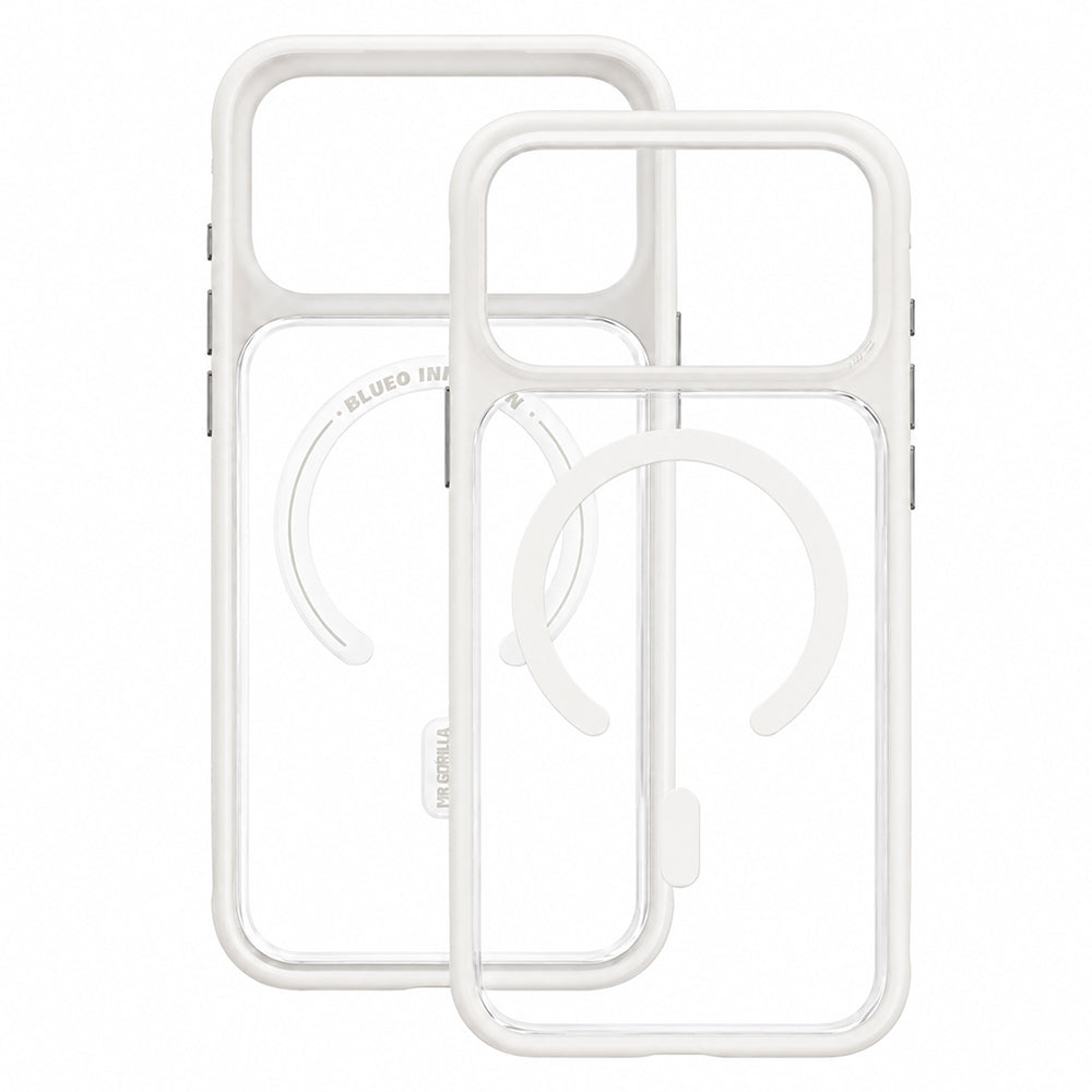 Калъф MagSafe за Apple iPhone 18 Pro / 17 Pro, Blueo, щадящ кожата, против изпускане, сатенено бял