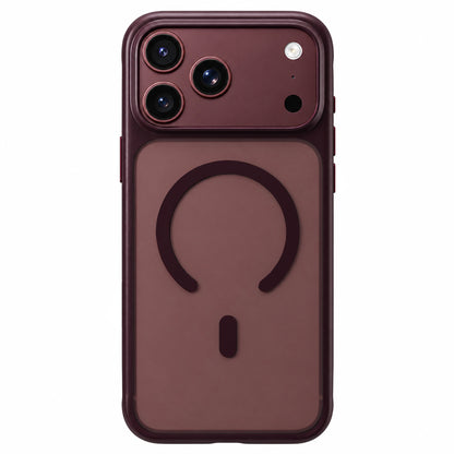 Калъф MagSafe за Apple iPhone 18 Pro / 17 Pro, Blueo, щадящ кожата, противоударен, сатенено бордо