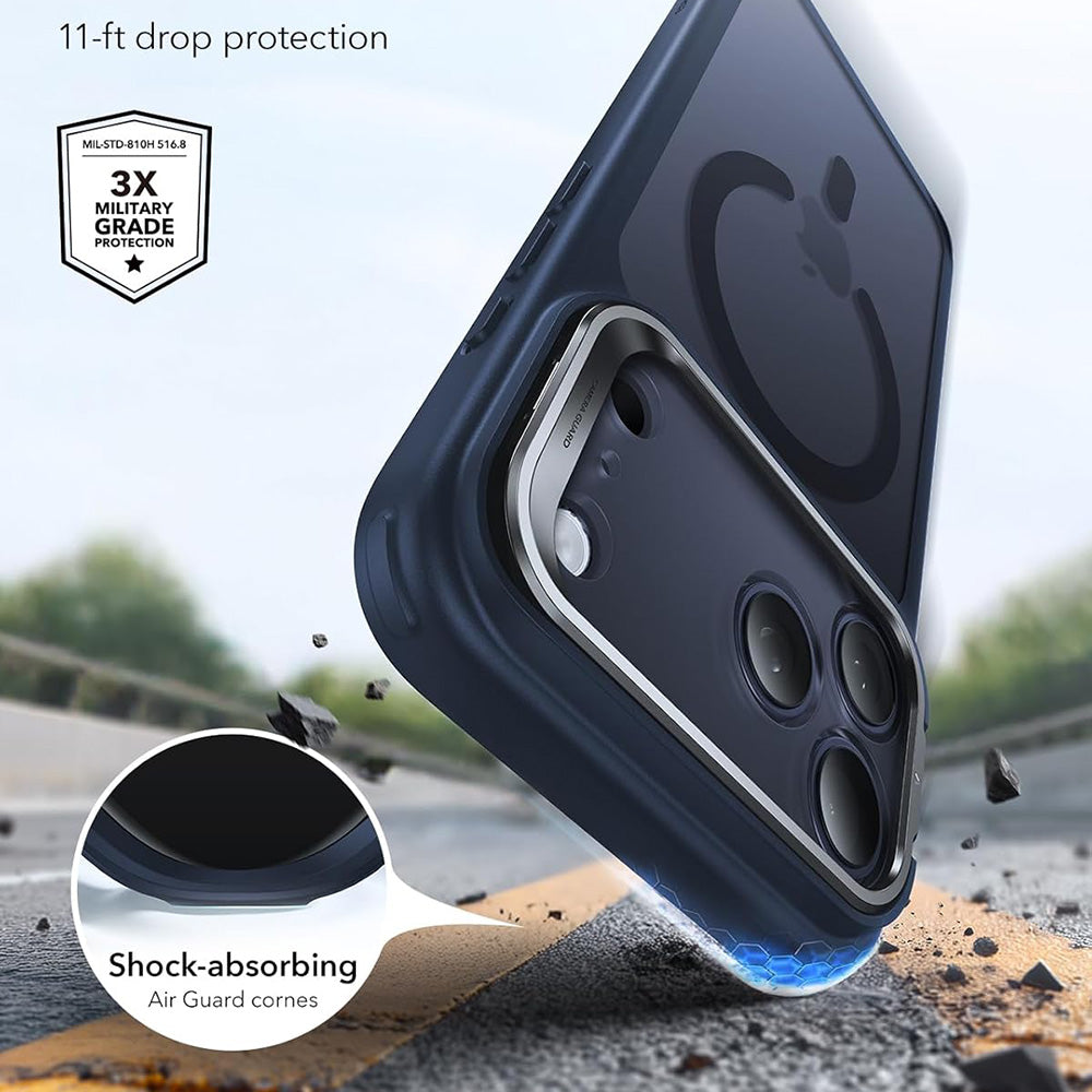Калъф MagSafe за Apple iPhone 18 Pro / 17 Pro, ESR, Classic Hybrid Kickstand, Сатенено син