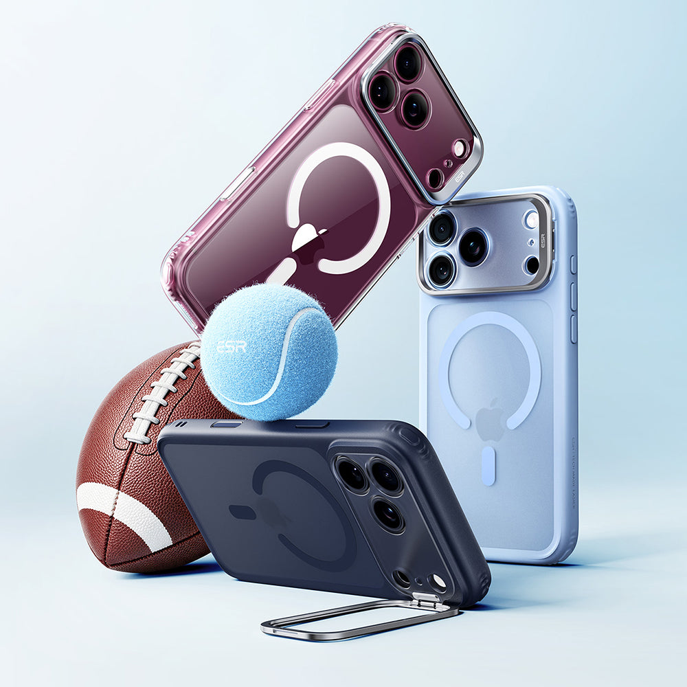 Калъф MagSafe за Apple iPhone 18 Pro / 17 Pro, ESR, Classic Hybrid Kickstand, Син сатен