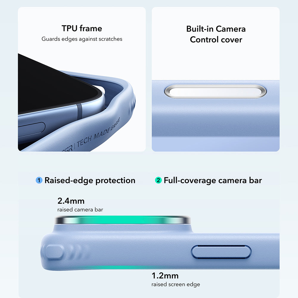 Калъф MagSafe за Apple iPhone 18 Pro / 17 Pro, ESR, Classic Hybrid Kickstand, Син сатен