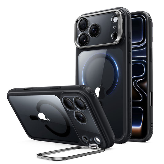Калъф MagSafe за Apple iPhone 18 Pro / 17 Pro, ESR, Classic Hybrid Kickstand, Черен прозрачен