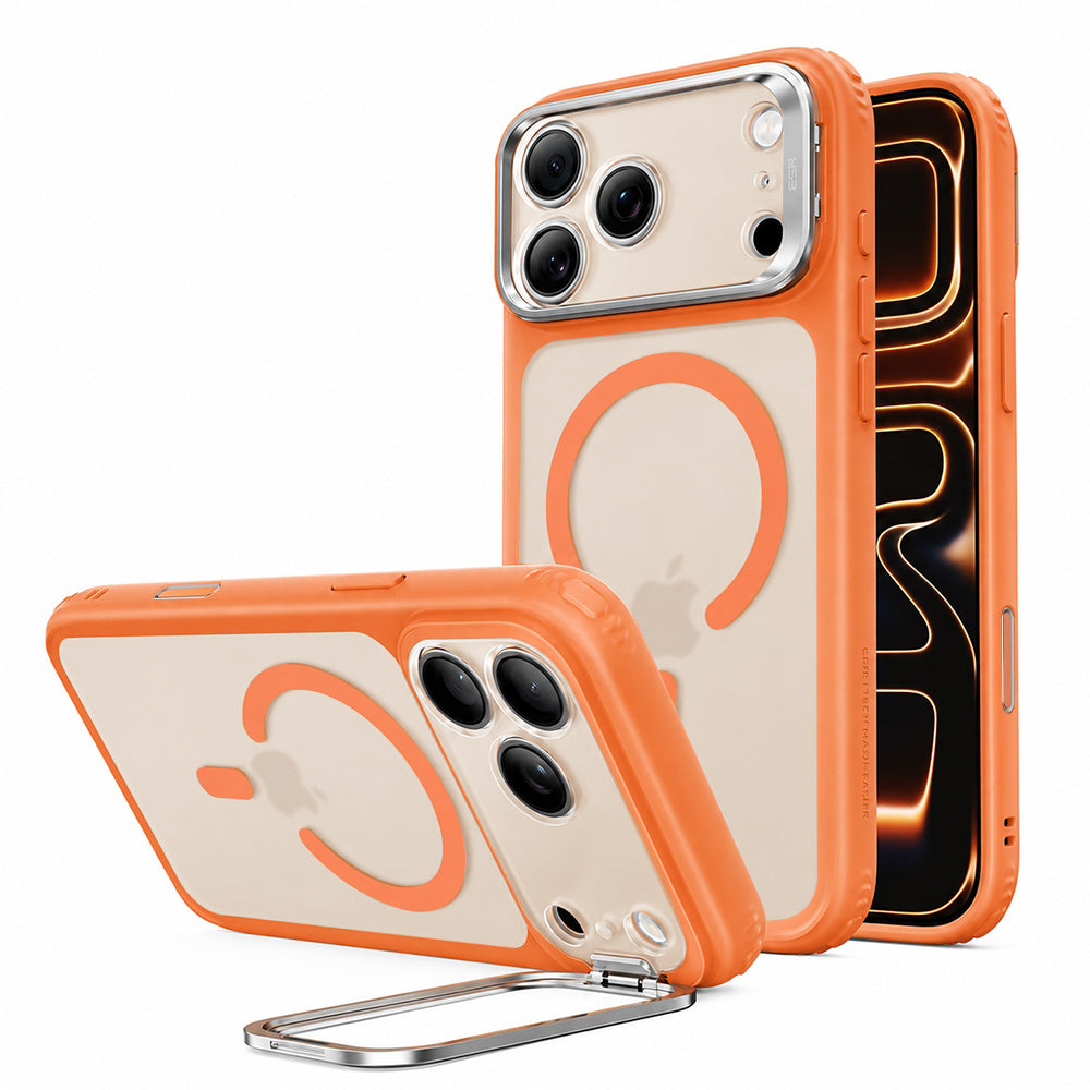 Калъф MagSafe за Apple iPhone 18 Pro / 17 Pro, ESR, Classic Hybrid Kickstand, Оранжев сатен