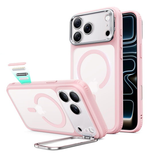 Калъф MagSafe за Apple iPhone 18 Pro / 17 Pro, ESR, Classic Hybrid Kickstand, Розов сатен