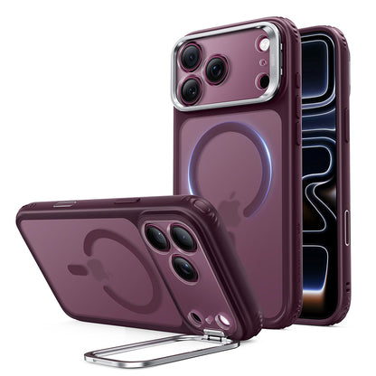 Калъф MagSafe за Apple iPhone 18 Pro / 17 Pro, ESR, Classic Hybrid Kickstand, Тъмночервен сатен