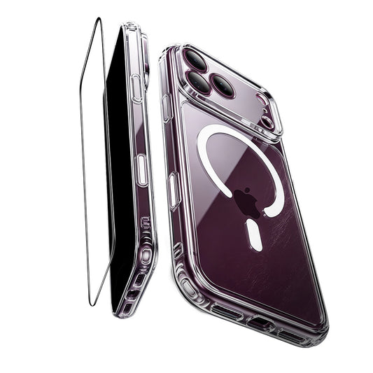 Калъф MagSafe за Apple iPhone 18 Pro / 17 Pro, ESR, Classic Hybrid с протектор за екран, прозрачен