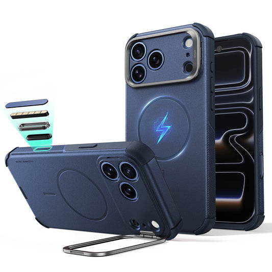 Калъф MagSafe за Apple iPhone 18 Pro / 17 Pro, ESR, Cyber Armor Kickstand, Син