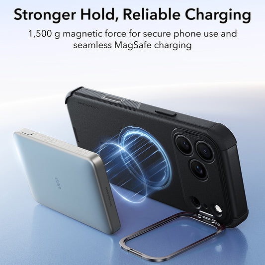 Калъф MagSafe за Apple iPhone 18 Pro / 17 Pro, ESR, Cyber Armor Kickstand, Черен