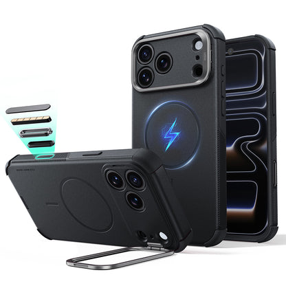 Калъф MagSafe за Apple iPhone 18 Pro / 17 Pro, ESR, Cyber Armor Kickstand, Черен