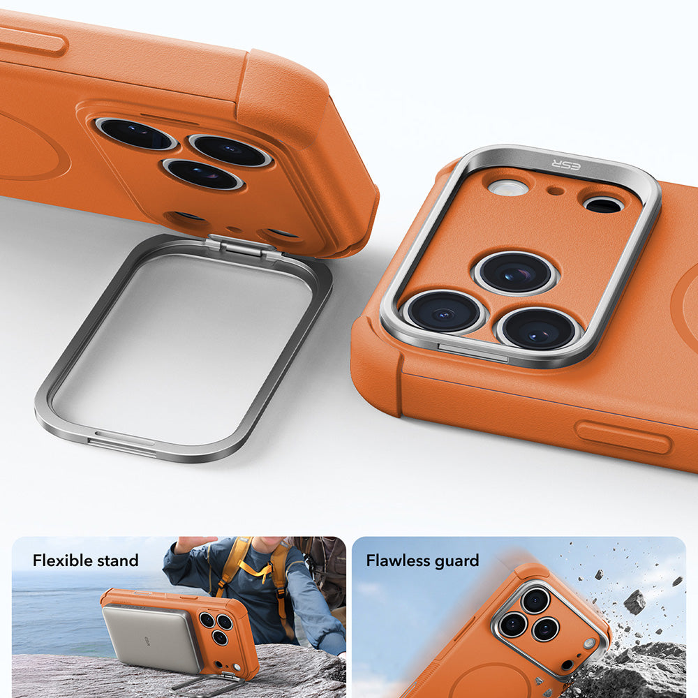 Калъф MagSafe за Apple iPhone 18 Pro / 17 Pro, ESR, Cyber Armor Kickstand, Оранжев