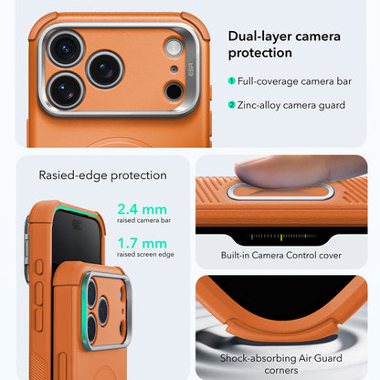 Калъф MagSafe за Apple iPhone 18 Pro / 17 Pro, ESR, Cyber Armor Kickstand, Оранжев