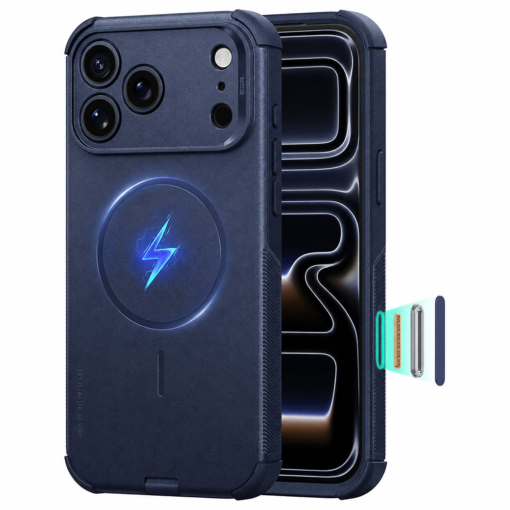 Калъф MagSafe за Apple iPhone 18 Pro / 17 Pro, ESR, Cyber, Тъмносин