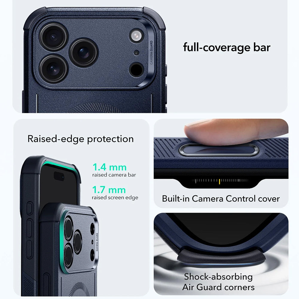Калъф MagSafe за Apple iPhone 18 Pro / 17 Pro, ESR, Cyber, Тъмносин