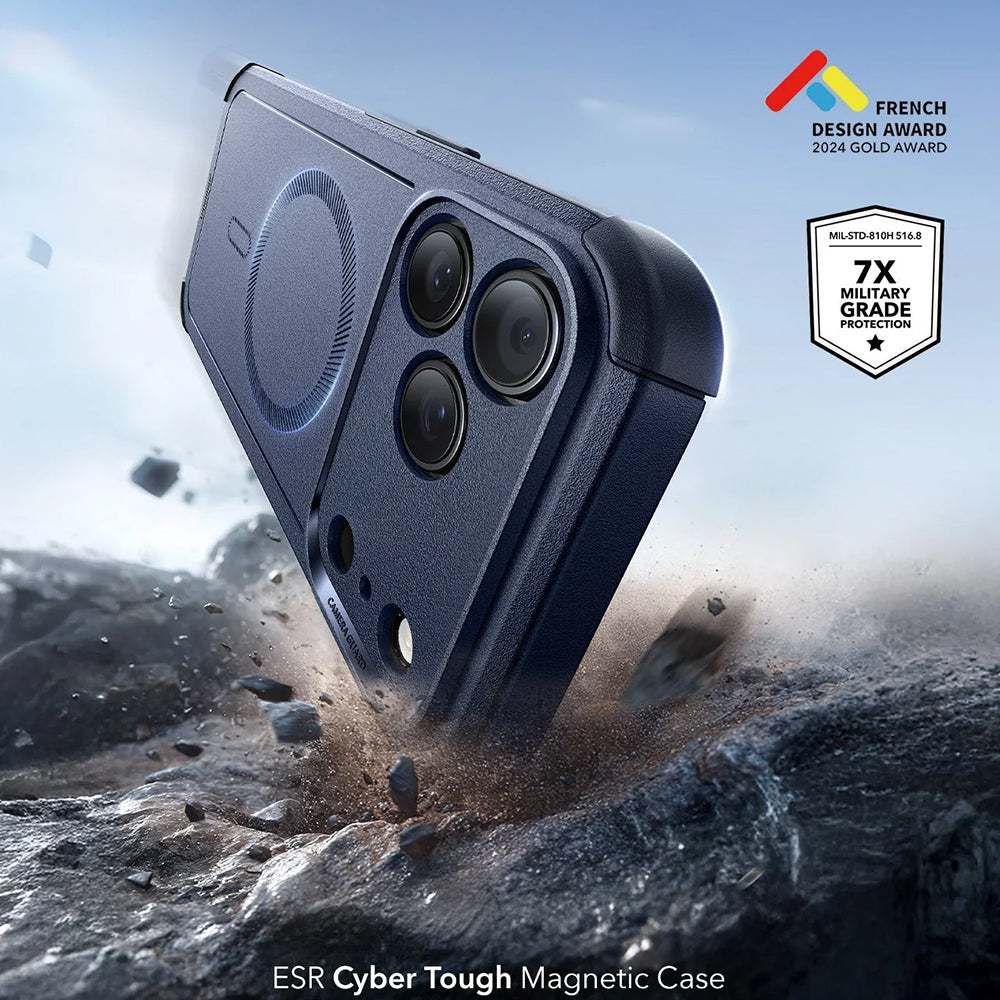 Калъф MagSafe за Apple iPhone 18 Pro / 17 Pro, ESR, Cyber, Тъмносин