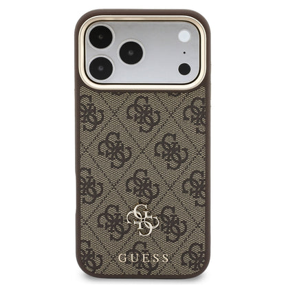Калъф MagSafe за Apple iPhone 18 Pro / 17 Pro, Guess, 4G Cardslot & Big Strap, кафяво